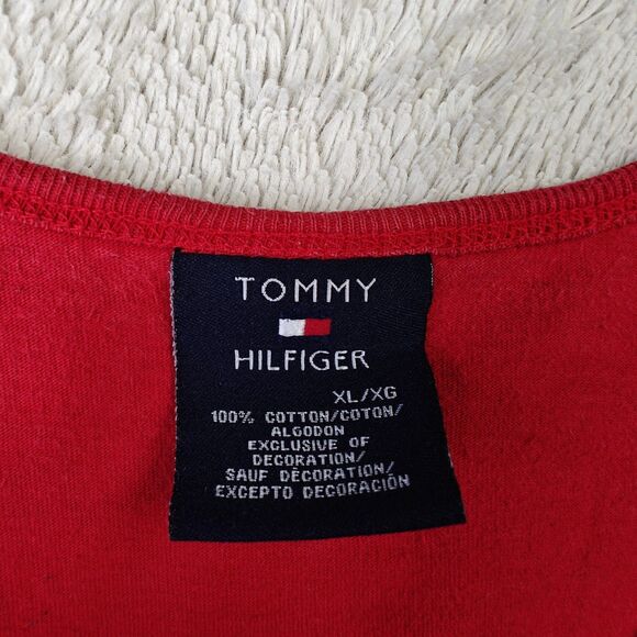 Tommy Hilfiger Tank Top Men's XL Red St. Thomas Virgin Islands Beach Gym FLAW - Picture 4 of 6